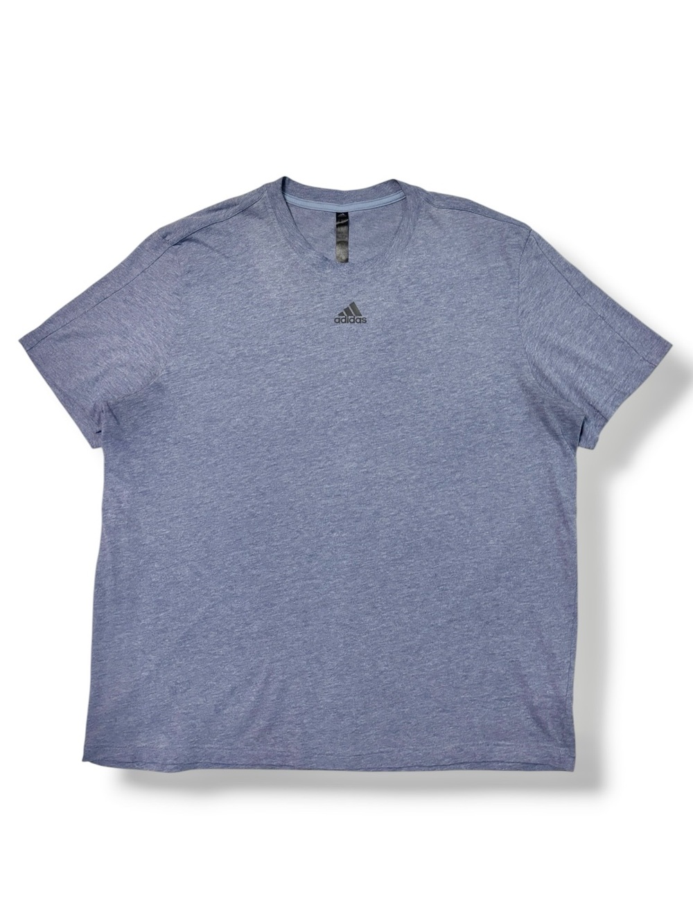 ADIDAS Heathered Blue Crew Neck Tee Size XL